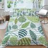 Family Bedding Single Double Bed Full Size Plant Printing Series Bedding Leaf Pattern Pillowcase and Quilt Cover Washable Home Decoration