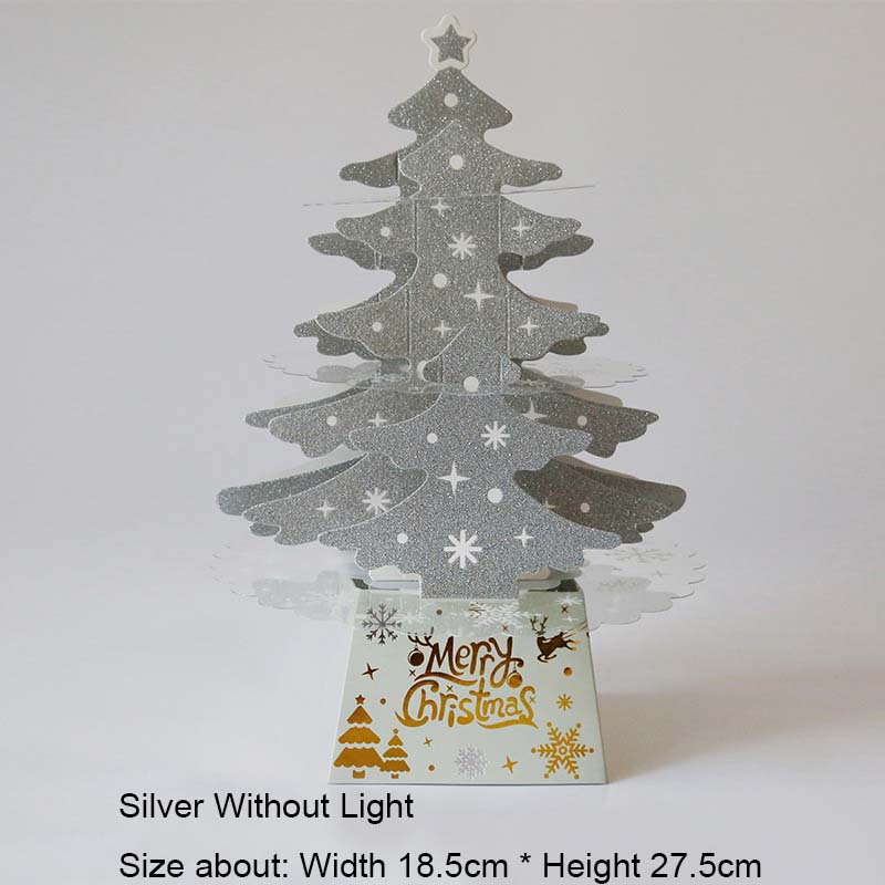 3D-карта, блестящая Рождественская елка, мини-настольный стол для дома, праздничные украшения Navidad, елочные рождественские подарки на Новый год, украшение для вечеринки