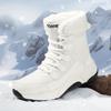 Ladies' Winter Plush Boots Anti Slip Thick Wool Lined High Top Snow Boots with Thick Sole Suitable for Outdoor Activities