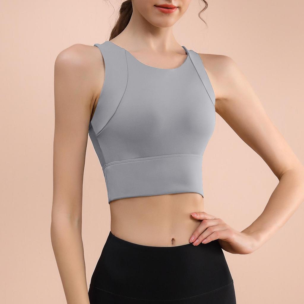 High-Strength Slim Yoga Vest: Breathable, Shockproof Sports Bra with Beautiful Back Design for Summer Workouts.