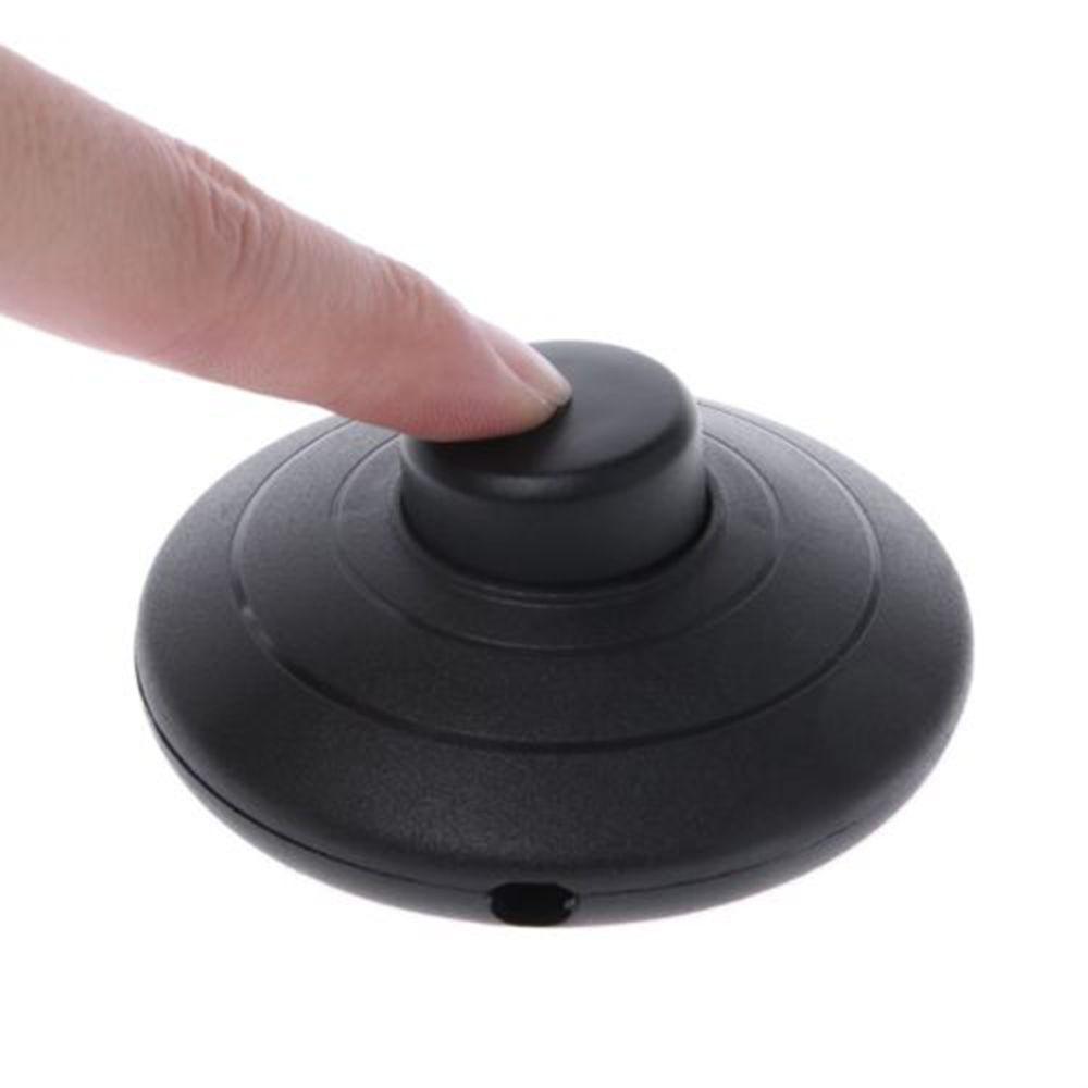 Plastic In-line Lamp Black Lighting Switch Pedal Light Switch Foot Pedal Push Switch Foot Switch