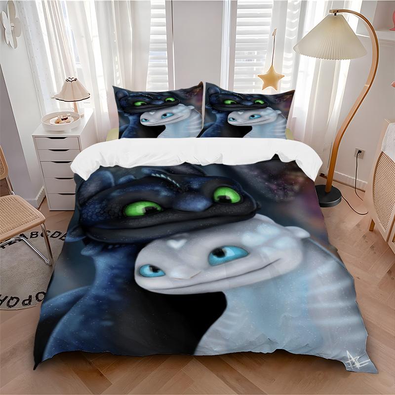 Dragon Friendship Bedding 3 Piece Set Hd Print Duvet Cover Pillowcases For Teens Adult Bedroom Decoration Christmas Gift C9211822