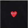 Comme Des Gar Ons Play Red HearT Wappen Polo T shirT Ax T006 051