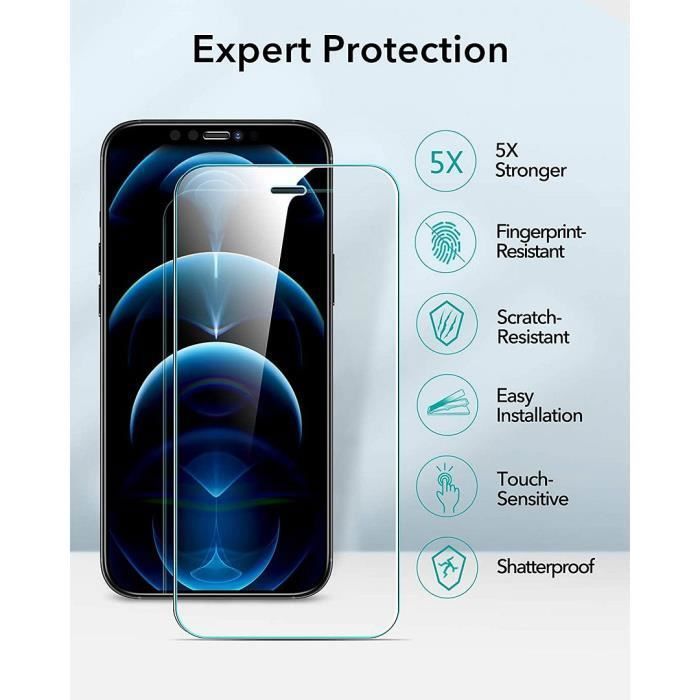 Защитное стекло для экрана - E.F.CONNECTION - для iPhone 13 Mini - Прозрачное - Прочность 9H - Комплект из 3 шт.