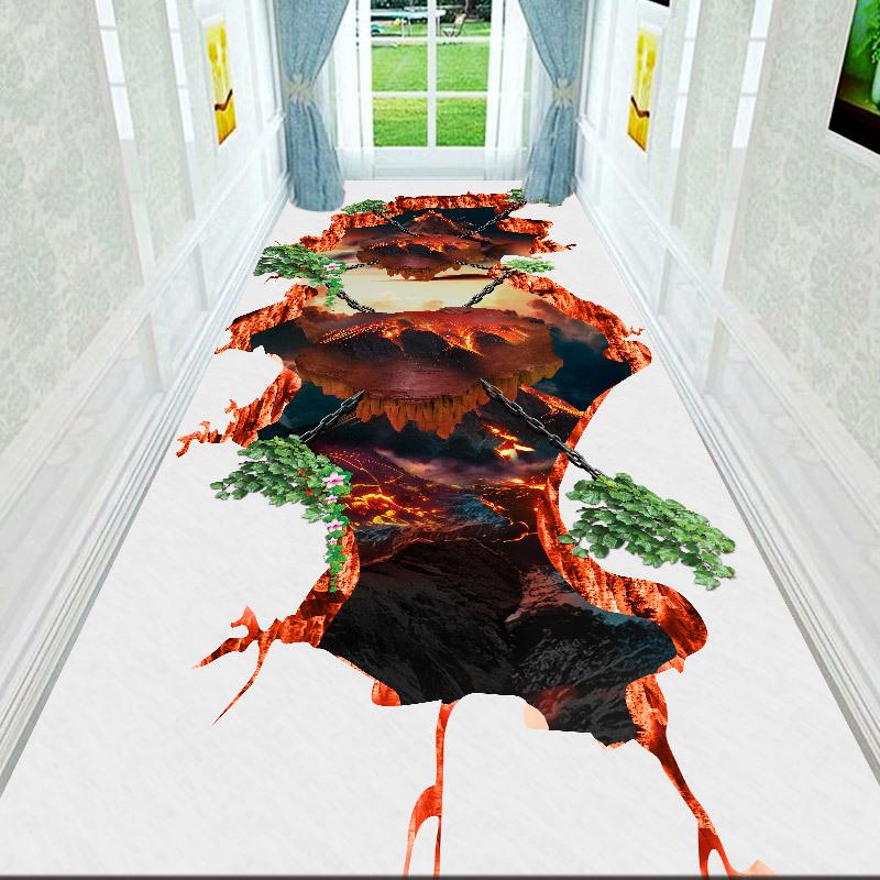 Ковер для гостиной с 3D пейзажным принтом, напольный коврик, фланелевая губка, большой коврик для ванной комнаты, декоративный коврик для спальни