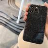 Black Glitter Powder Crystal Apple 16 Mobile Phone Case 15promax All Inclusive IPhone 14 Solid Color 13 Suitable for Advanced Soft