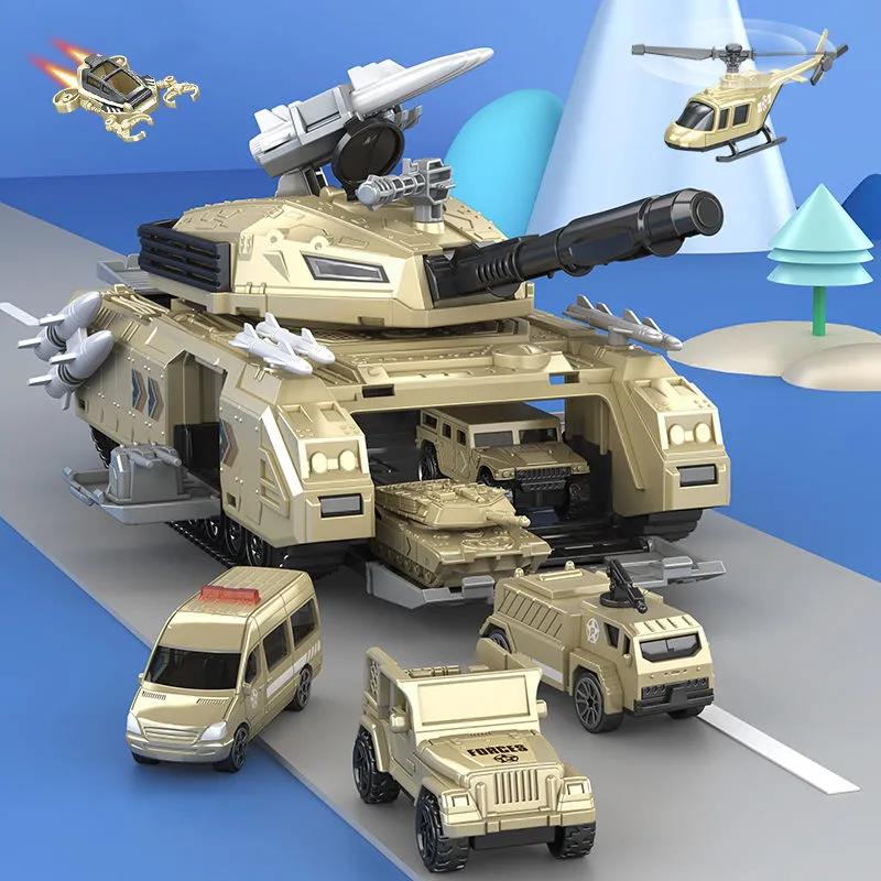 Игрушечный Танк Машинка Военная Симуляция Военная База Можно Хранить Набор Машинка Самолет Мальчик Дети Сборка Образовательная Модель Игрушки Подарок