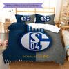 FC Schalke 04 Custom Name Pattern Bedding,Quilt Set Quilt Cover Pillowcase Home Birthday Gift(1 * duvet cover + 2 * pillowcase, without core)