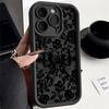 Чехол для iPhone 17 Pro Max Air 17e 12 Pro 15 Plus 11 13 16 14 Чехол для телефона Черное Кружево Крутой