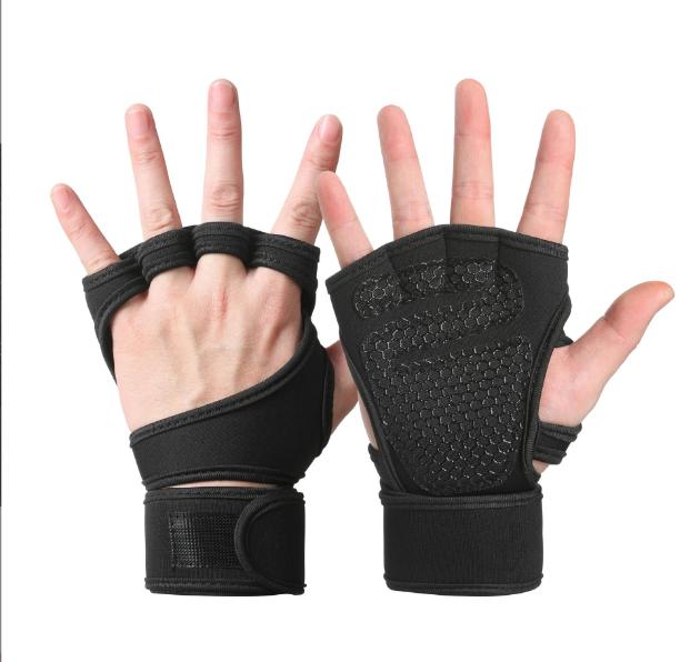 Unisex Bodybuilding Home Gym Non-Slip Weight Lifting Training Gloves with Palm Support