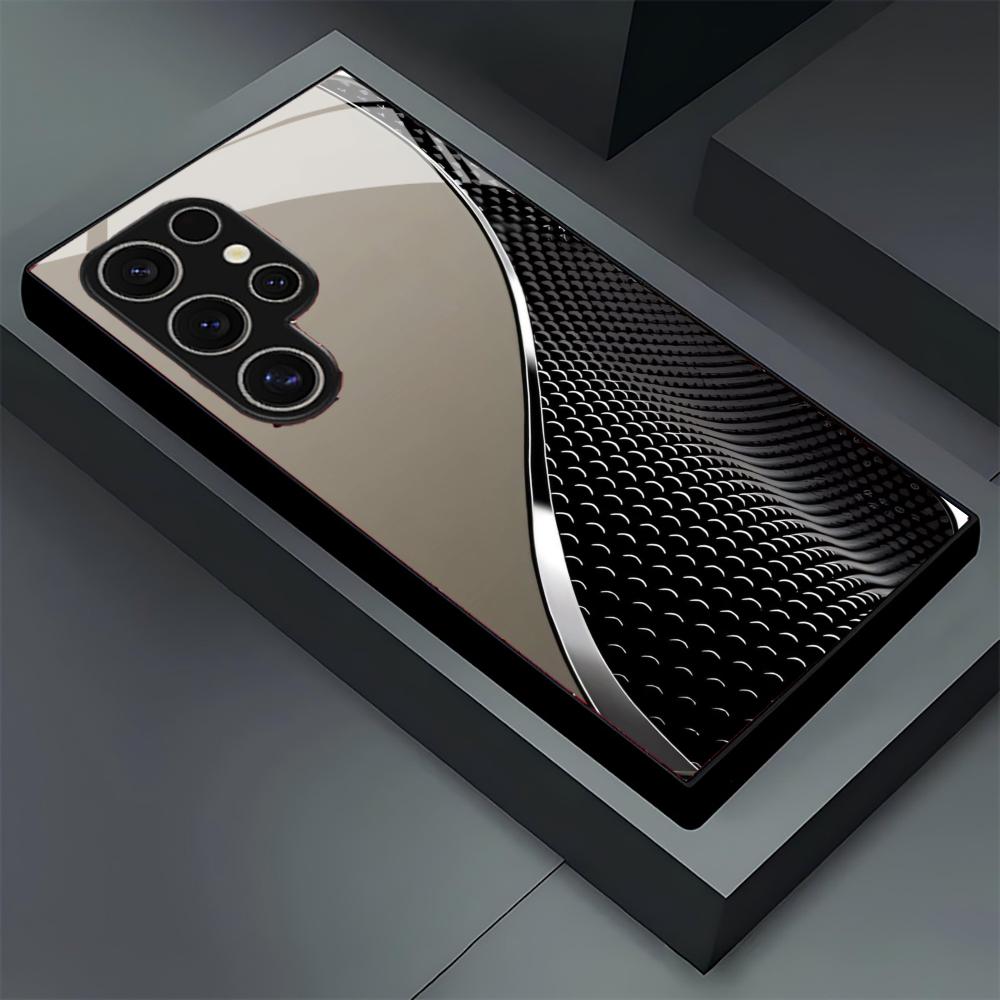Креативный стильный стеклянный чехол для телефона Samsung Galaxy S26 S25 S24 S22 S23 Ultra S21 S20 Plus 5G Матовый нескользящий полный чехол