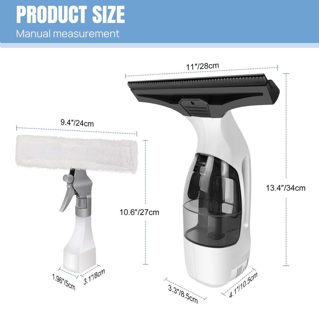 Small electric glass cleaning handheld window cleaning water absorption strong adsorption efficient portable artifact