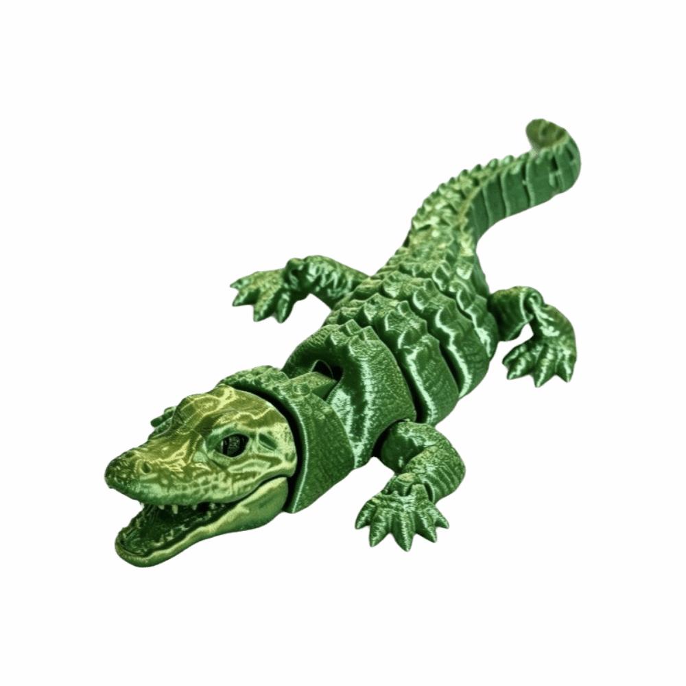 Moveable 3D Printed Simulation Crocodile Model Creative Crocodile Figure Model Home Decoration