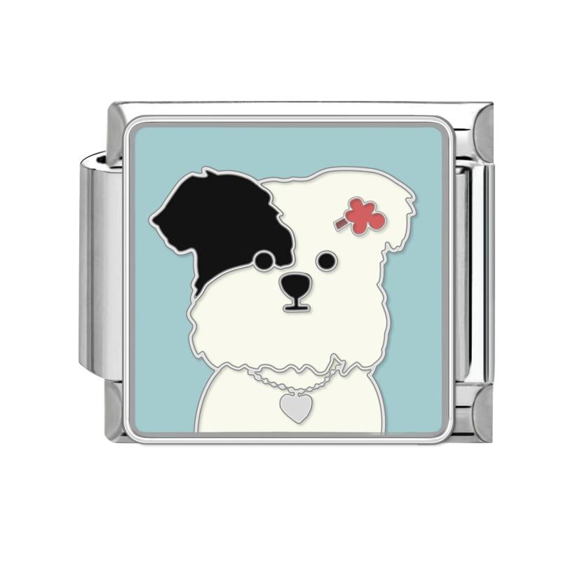 Мультяшные Милые Кошки Собаки Лапа Сердце Ночь Луна Цветы Итальянские Шармы-Звенья Подходят для Браслета из Нержавеющей Стали 9 мм Женщины DIY Изготовление Подарки