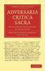 Книга Adversaria Critica Sacra : With a Short Explanatory Introduction