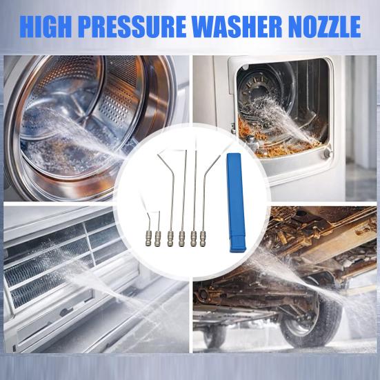 Набор насадок для мойки высокого давления Система быстрого подключения Насадка для чистки Удлинитель из нержавеющей стали для чистки кондиционеров с режимами многократного распыления