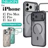 NILLKIN For iPhone 17 Pro Max Phone Cases UV Resistant TPU+PC Hard Back Cover New Metal Camera Stadn Magnetic Case
