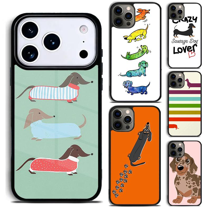 Чехол для телефона с рисунком таксы Дакехунда Для iPhone 17,16e,15,14,13,12,11,Mini,Pro,MAX Мягкий силиконовый чехол