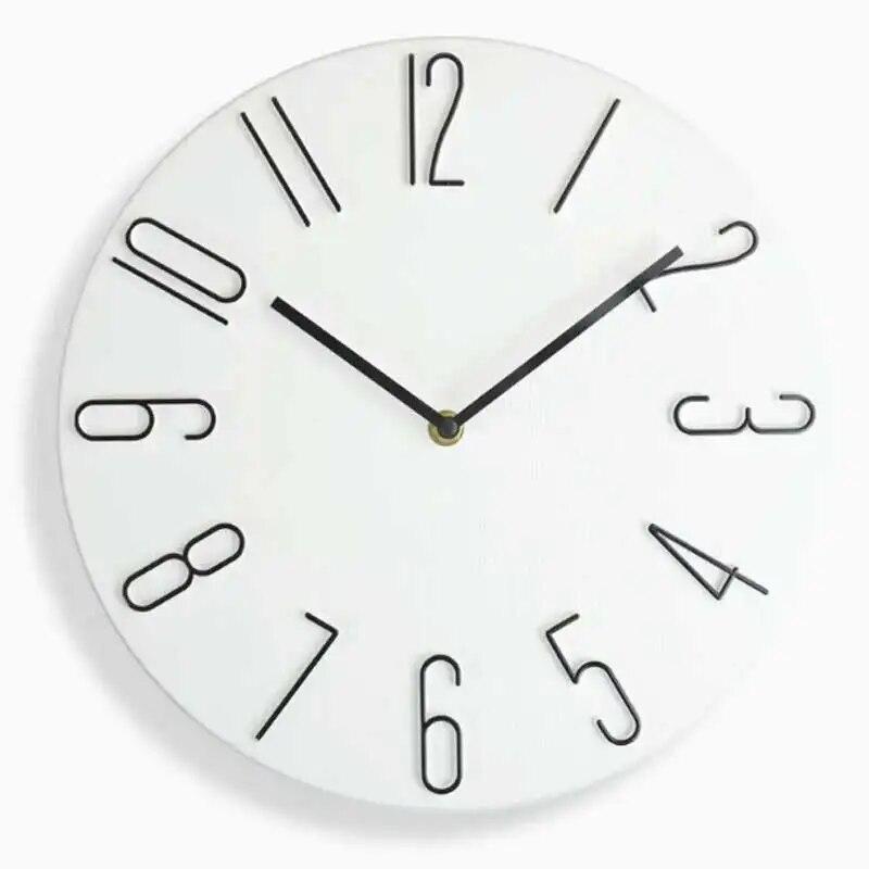 12-дюймовые настенные часы для гостиной, простые настенные часы для дома, креативные часы, беззвучные, декоративные настенные украшения