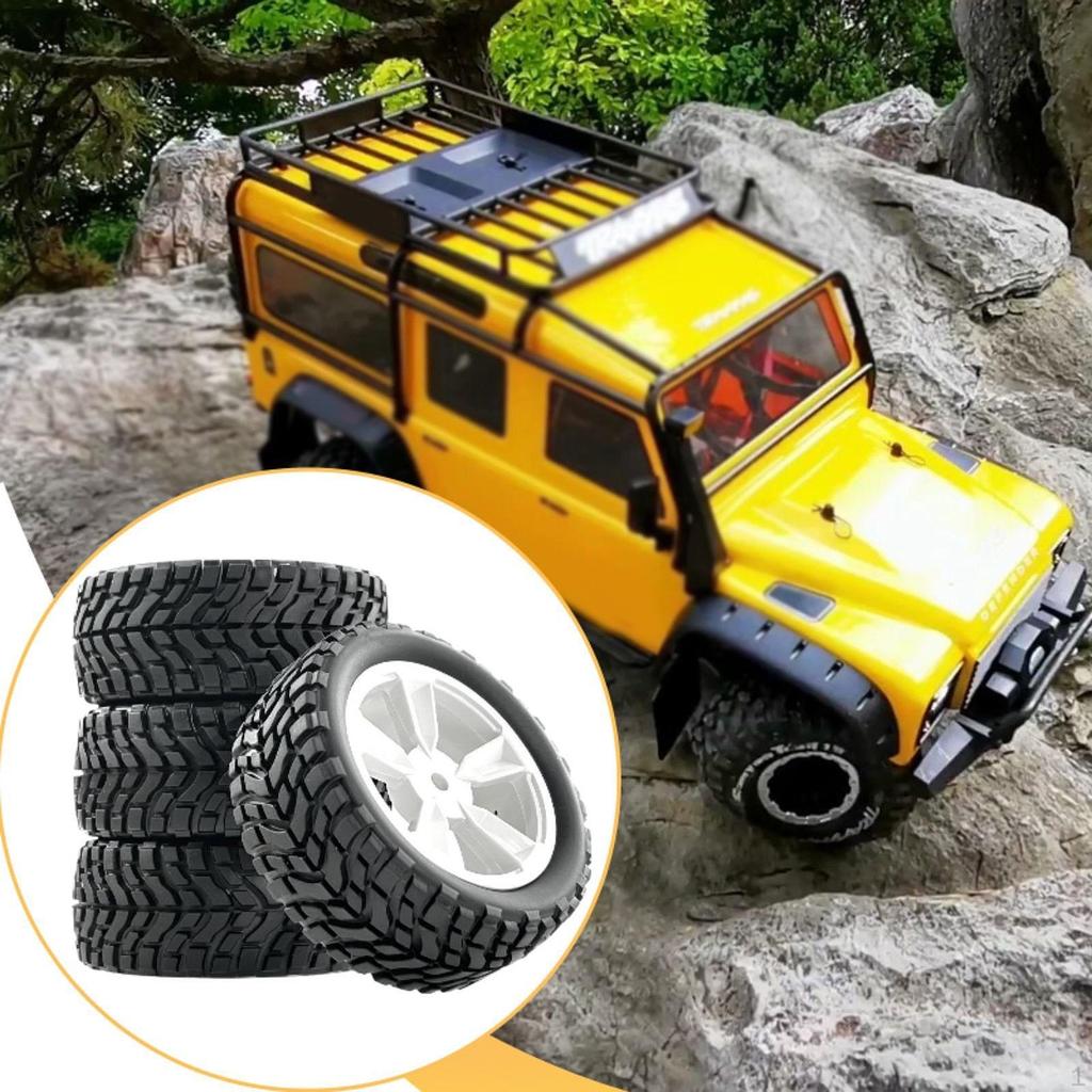 4 Pieces RC Wheel and Tire Easy Installation Professional Fittings Replace Parts Compatible