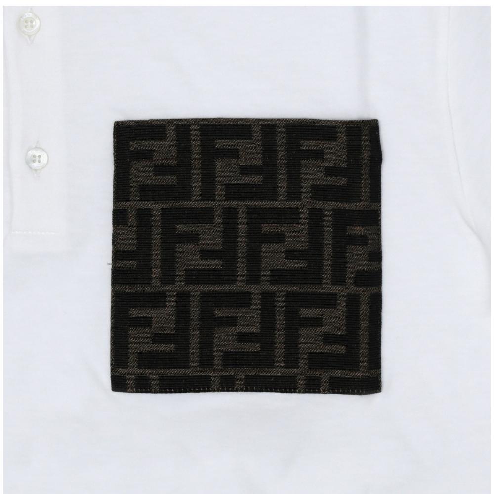 Fendi Kids ShorT Sleeve Polo T shirT wiTh Logo pockeT Jmi475 7aj f0Tu9