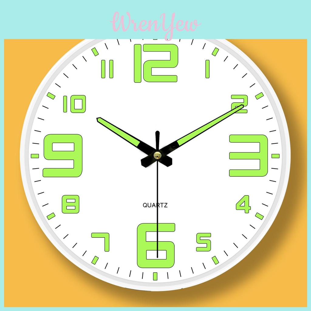Minimalist Quartz Wall Clock With Luminous Hands For Bedroom Use