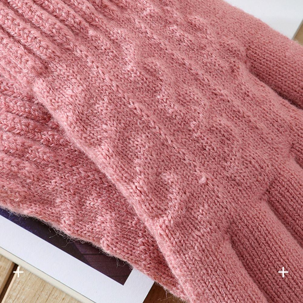 Ветрозащитные уличные перчатки плюшевые мужские женские варежки женские вязаные перчатки осень зима