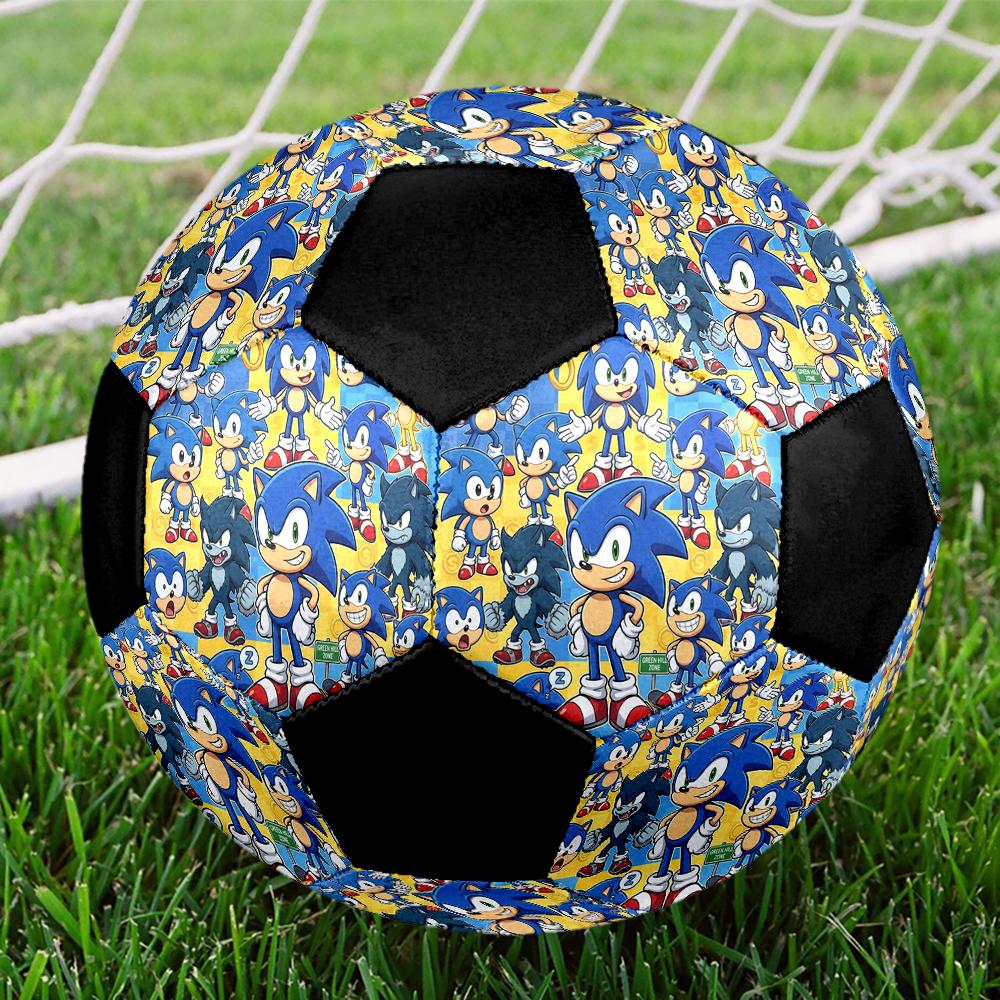 1pc Sonic The Hedgehog Football Soccer Ball Size 5 Indoor Soccer Ball Fashion Colorful Backyard Game -Great For Sports Fans Gift HE94