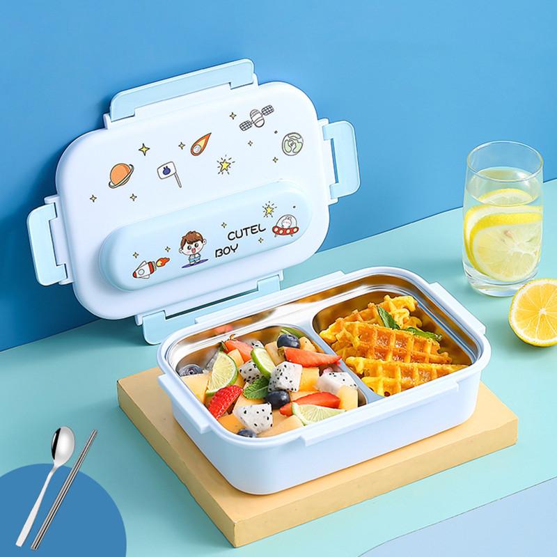 Children Cartoon Lunch Box Portable Detachable Leak-proof 316 Stainless Steel Bento Box With