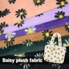 1 Yards Classic Daisy Pattern Velvet Plush Fabric Warm Long Faux Fur Fabric Diy Sewing Bag Shoes Carpet Cushion Hat Coat