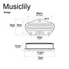 Musiclily Pro TL-DPLA Alnico 5 Single-Sized Humbucker Bridge Pickup, 6.2K Gold, for Telecaster Electric Guitars, Black Body with Chrome Rails