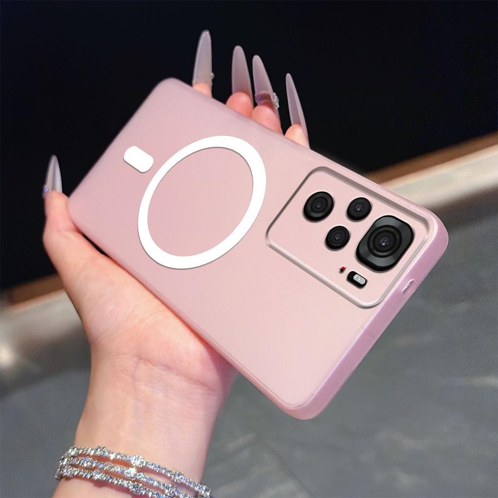 Матовый Полупрозрачный Магнитный Чехол для Телефона для Xiaomi Redmi Note 10S 4G, 10 4G, POCO M5s Мягкий ТПУ Ударопрочный Чехол