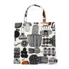 [Marimekko] Сумка-тоут 67810 67572 68955 69915 73312 73875 73876 74192 73877 73820 74340 74339 Сумка Один размер 14. Черный x Оранжевый [Параллельный импорт]