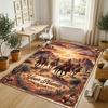 Ravens Roses Theme Soft Crystal Velvet Rug Custom Name & Text Print Non Slip Floor Rug for Bedroom Living Room