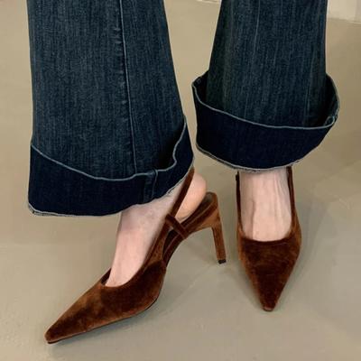 Eilyken 2025 Весенние туфли-лодочки с острым носком для женщин, сексуальные сандалии на тонком высоком каблуке, элегантные банкетные женские туфли-мюли