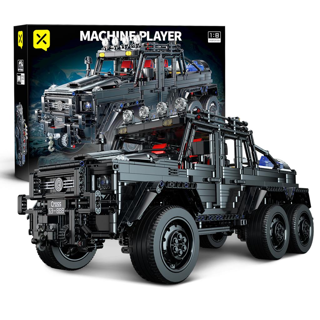 ToylinX Внедорожник Черные Наборы 1/8 Масштаб Пикап Автомобиль Челлендж Строительные Блоки Подарок для Технических Энтузиастов Взрослых