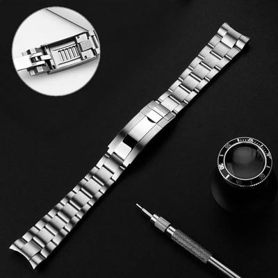 20 мм браслет для часов Rolex SUBMARINER DAYTONA SUP GMT для мужчин с тонкой настройкой застежки-кнопки, прочная цепочка из нержавеющей стали