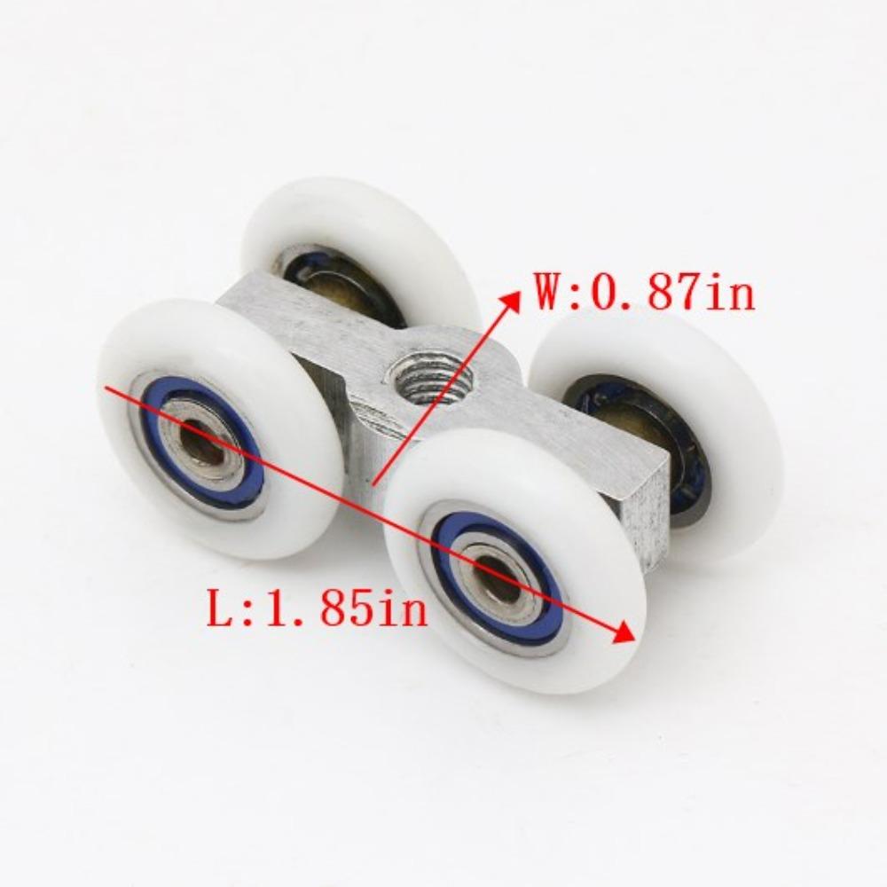 2 шт. металлический подвесной раздвижной ролик 1,85*0,87 дюйма комплект дверных роликов нержавеющий шкив фурнитура шкаф