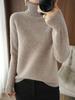 Turtleneck Women's Knitted Bottoming Shirt with New Autumn and Winter Slim-fit White and Black Thick Top