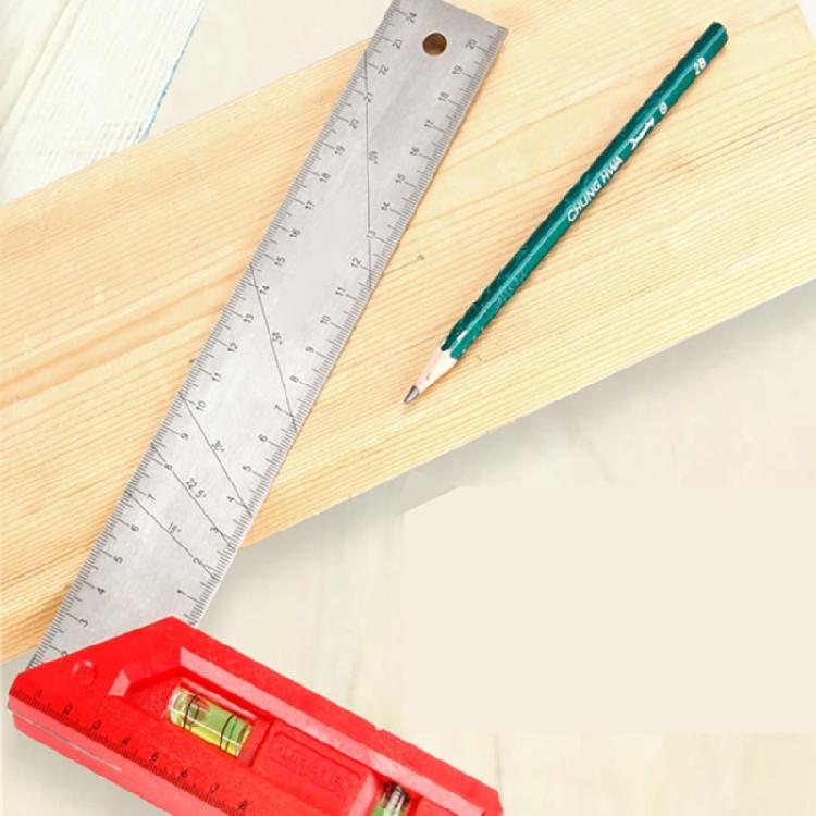 Combination Square Tool Woodworking Angles Ruler MultiProtractors with Bubble