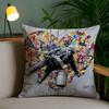Наволочка из короткого плюша Banksy Уличное граффити Арт Наволочка Защита от пылевых клещей Невидимая молния Шелковистый короткий плюс