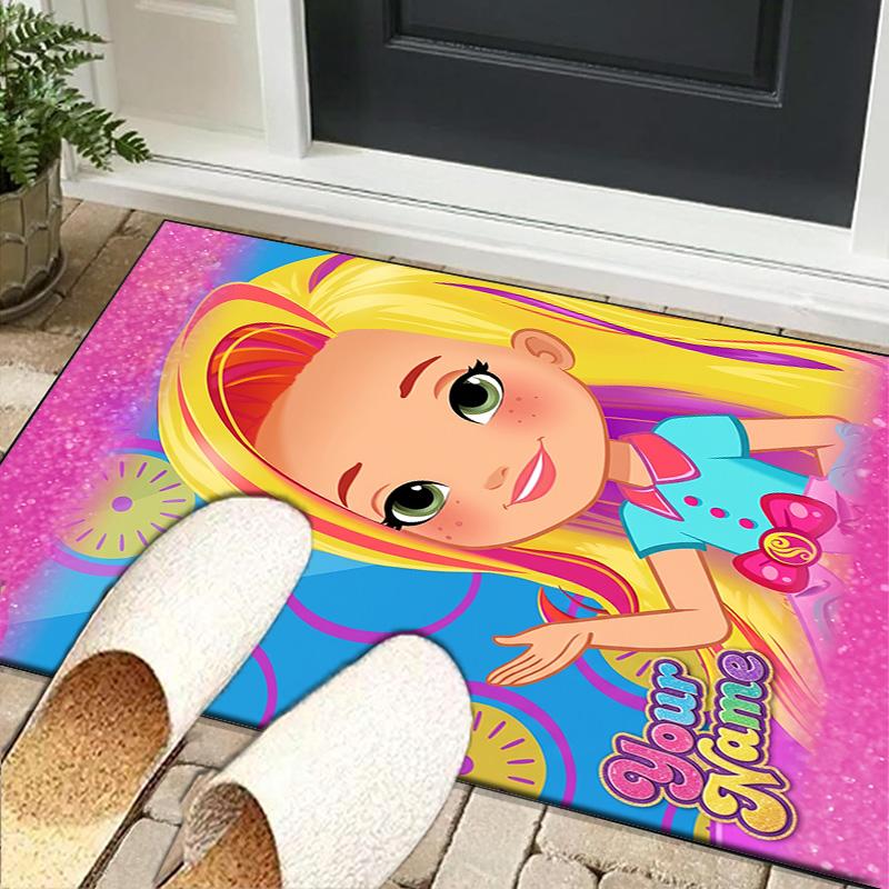 Custom NameHair Princess Sunny Carpet, Indoor Rug, Chair Rug, Living Rooms, Doormat Made From Polyester Home Decor Birthday Christmas Gifts