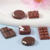 10 шт. Искусственная смола Шоколадный торт Плоская задняя часть Плоская спинка Кабошон DIY Кукольный домик Еда Украшение Миниатюра для чехла для телефона Ювелирные изделия