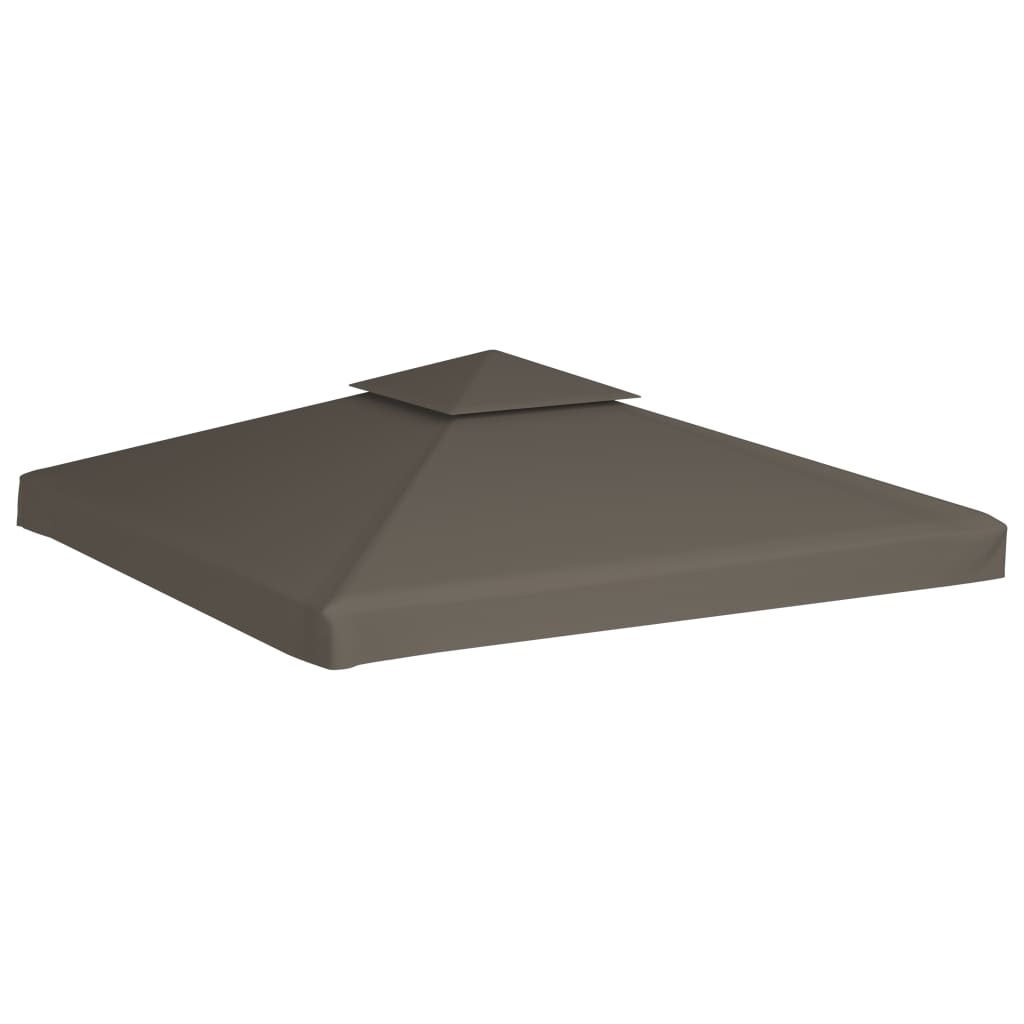 Pavilion Roof Cover with Chimney Opening 310 g m² 3 x 3 m Taupe