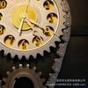 Cross-border Explosive Rotating Gear Clock Rotating Gear Clock Decoration Resin Crafts black Metal Version  All-Around