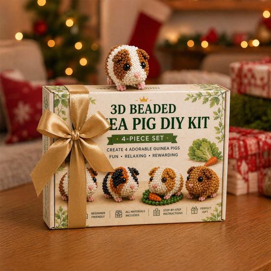 3D Beaded Animal Cute Beaded DIY Kit Frog Alpaca