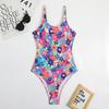 New sexy one-piece multicolor flower suspender triangle women's hot spring bikini swimsuit swimsuit