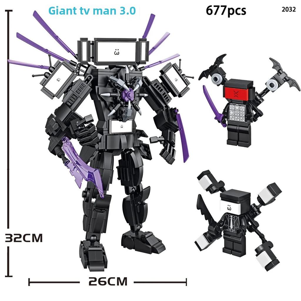 Skibidi Туалетные блоки Модель Titan Tvman Speakerman 4.0 Дрель Человек Часы Человек Кирпичи Сборка Игрушки для детей Взрослые Подарок