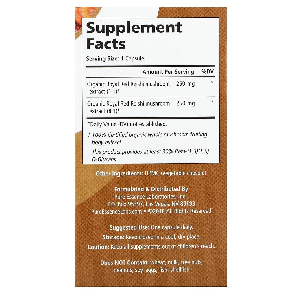 Mypure, Reishi Mushroom 4X, Veggie Capsules 60