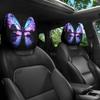 1/ Car Headrest Covers, Butterfly Galaxy Landscape Print, Personalized Car Interior Accessories